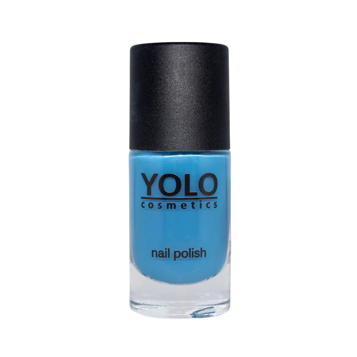 Refect Beauty Yolo Nail Polish in a vibrant creamy blue shade with a smooth glossy finish in a glass bottle. 149