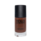 Refect Beauty Yolo creamy brown nail polish bottle with a smooth opaque finish for a classic manicure.