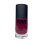 Refect Beauty Yolo Limited Edition nail polish in a deep burgundy red shade with a glossy finish in a glass bottle.