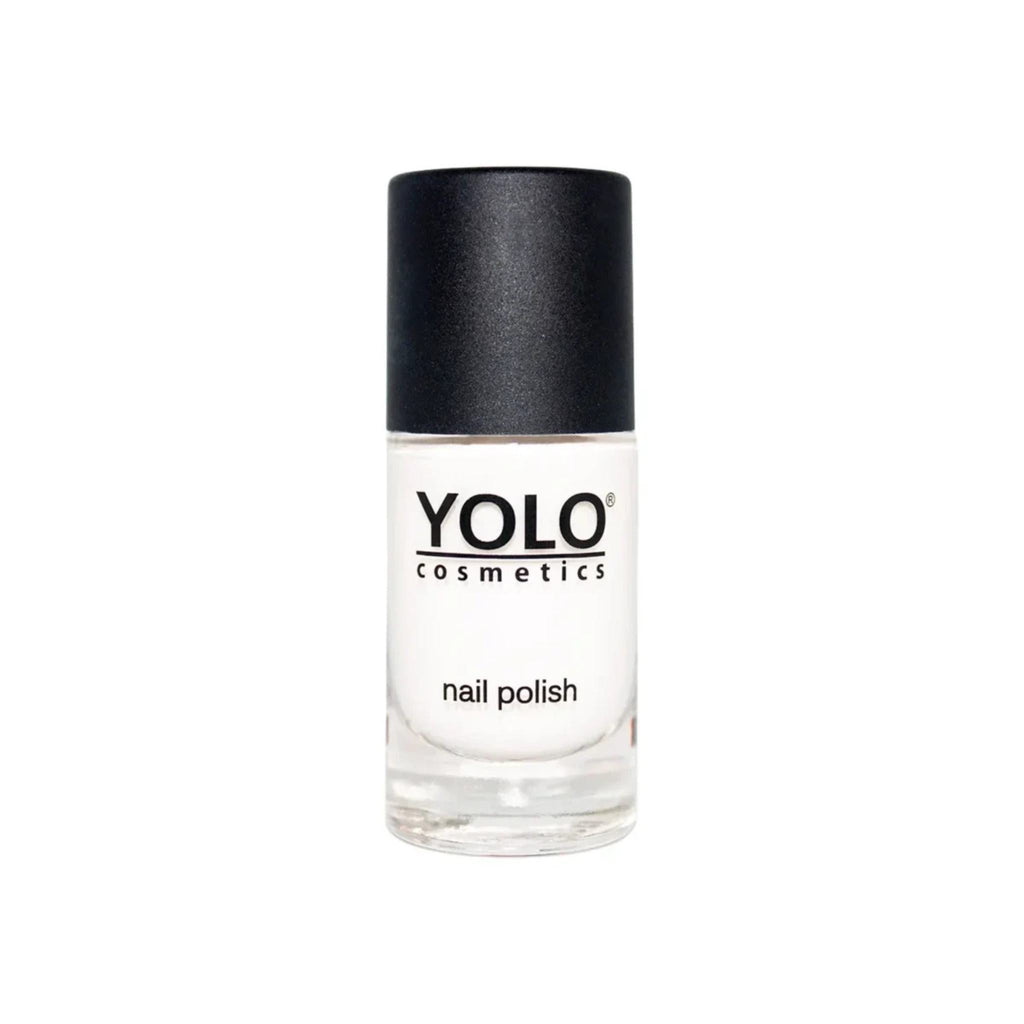 Refect Beauty YOLO clear nail polish bottle with a black cap for a high-gloss, fast-drying manicure finish.