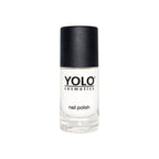 Refect Beauty YOLO clear nail polish bottle with a black cap for a high-gloss, fast-drying manicure finish.