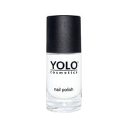 Refect Beauty Yolo clear nail polish bottle with a black cap and minimalist label design 100