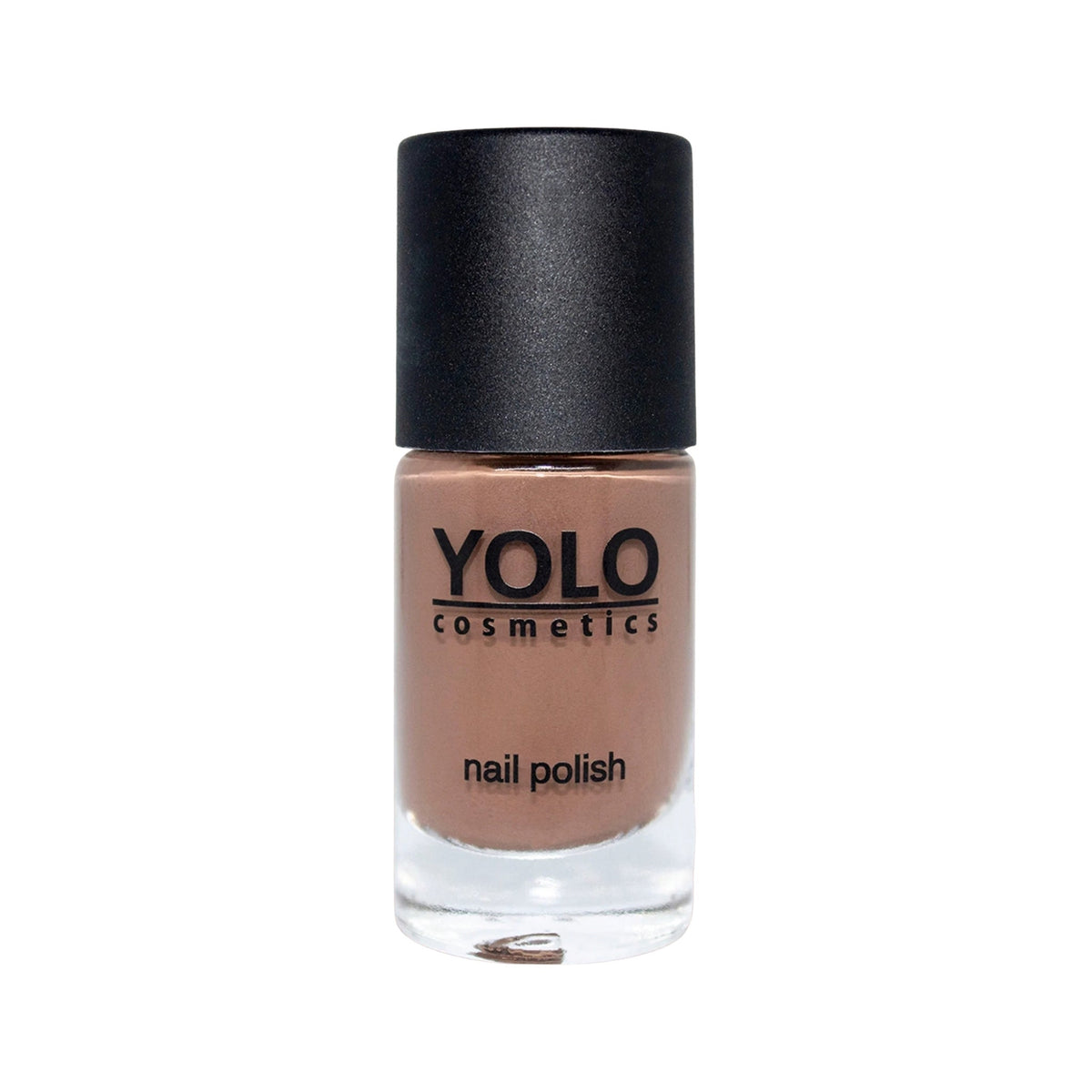 Refect Beauty Yolo Nail Polish in a creamy neutral brown shade with a smooth finish in a glass bottle. 125