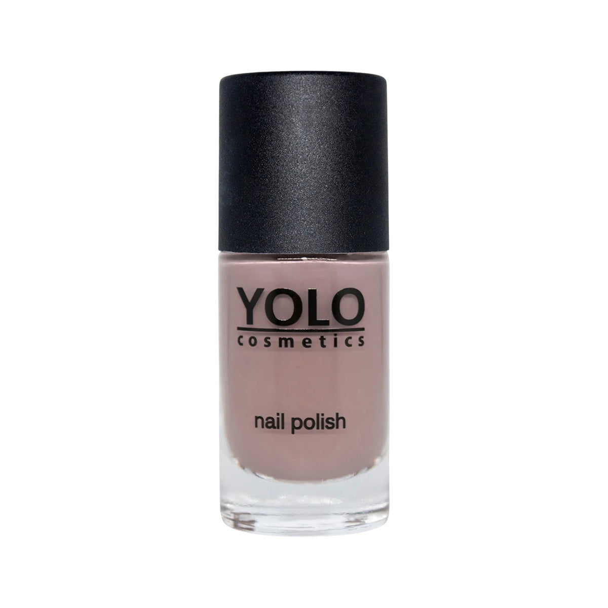 Refect Beauty Yolo Nail Polish in a creamy neutral taupe shade with a smooth, glossy finish in a glass bottle. 166