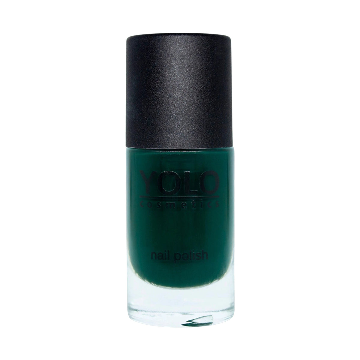 Refect Beauty Yolo Nail Polish in a deep forest green shade with a smooth creamy finish in a glass bottle. 178