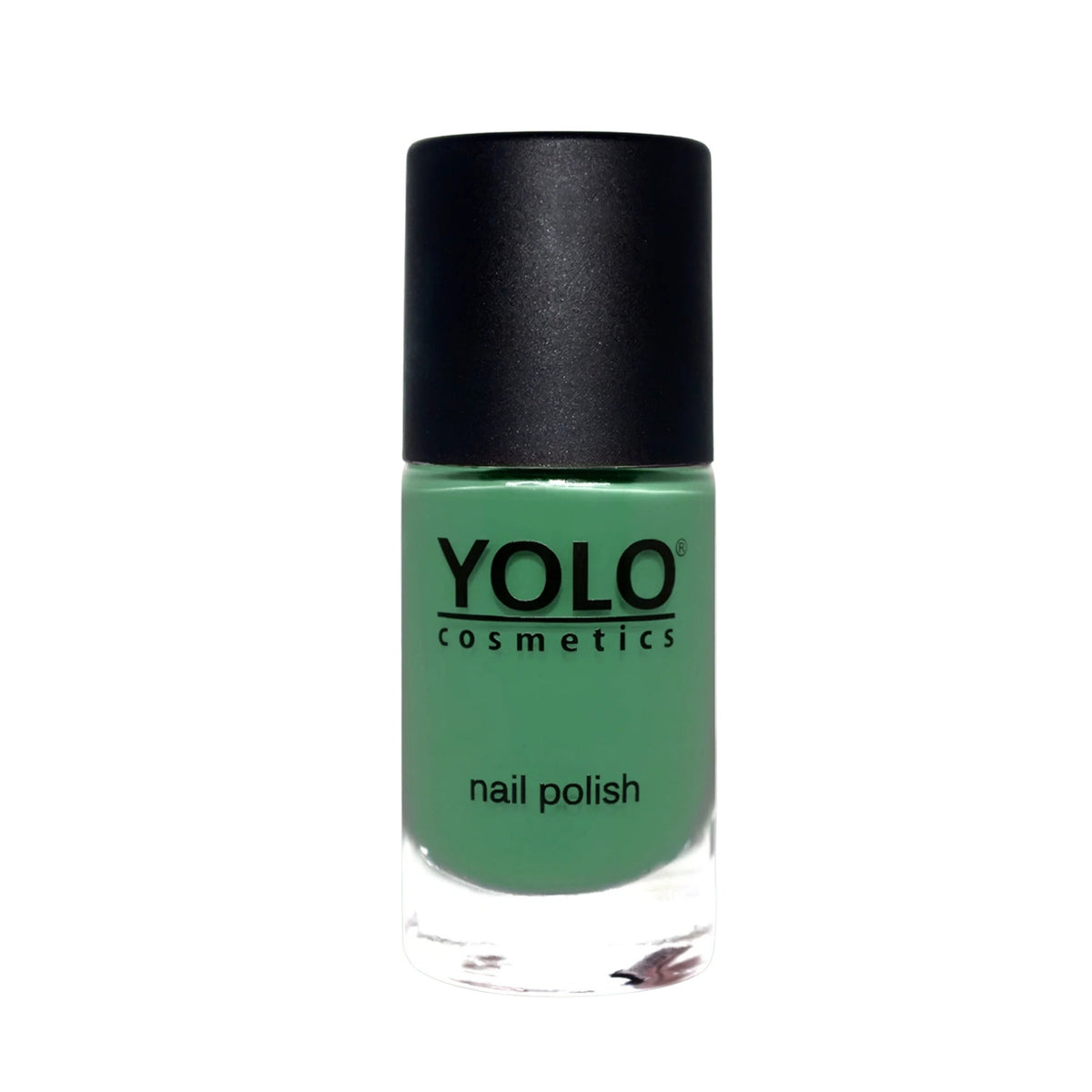 Refect Beauty Yolo Nail Polish in a vibrant creamy green shade with a smooth, glossy finish in a glass bottle. 243