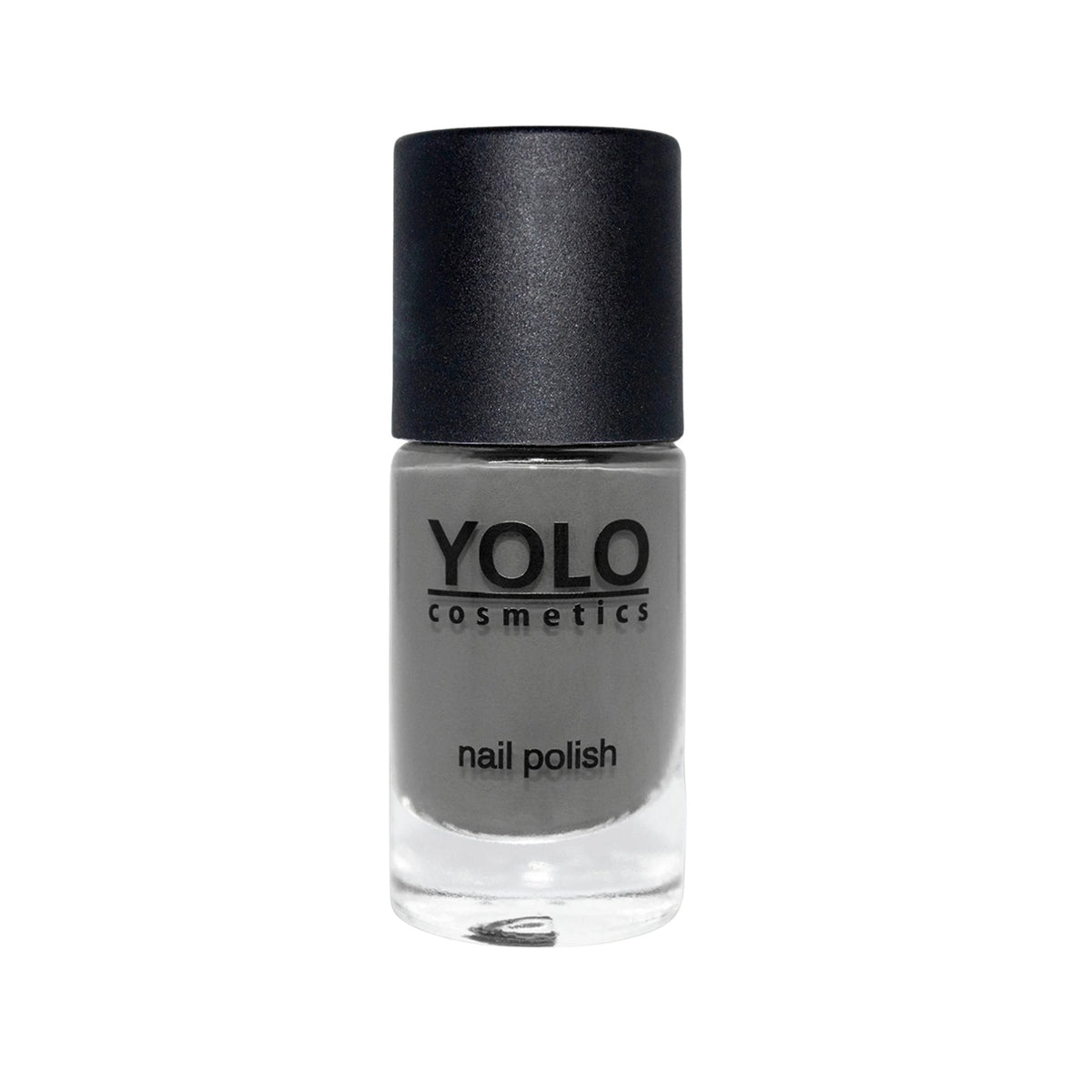 Refect Beauty Yolo Nail Polish in a creamy grey shade with a smooth, opaque finish in a glass bottle. 162