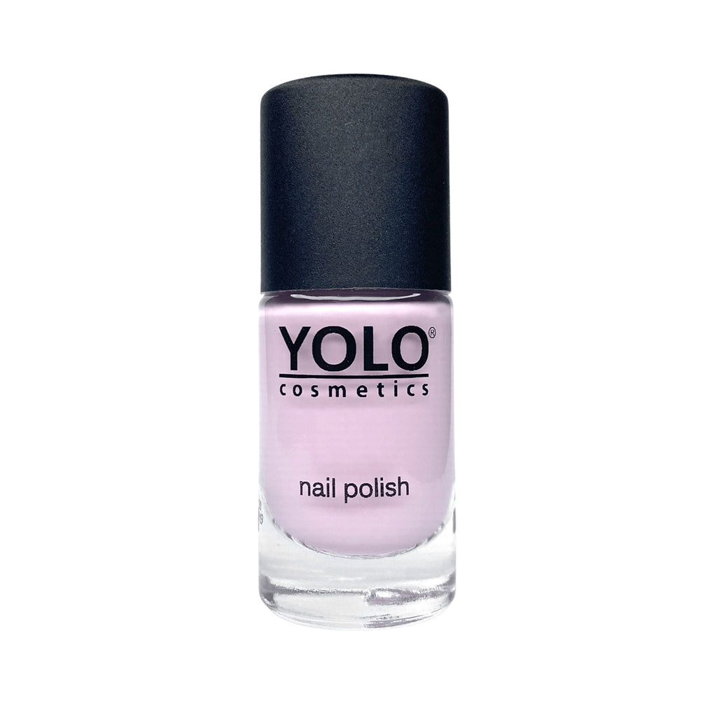 Refect Beauty Yolo Limited Edition nail polish in a soft pastel lavender shade with a sleek black cap.