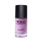 Refect Beauty Yolo Galaxies nail polish in a soft lavender shade with a shimmering finish in a glass bottle.