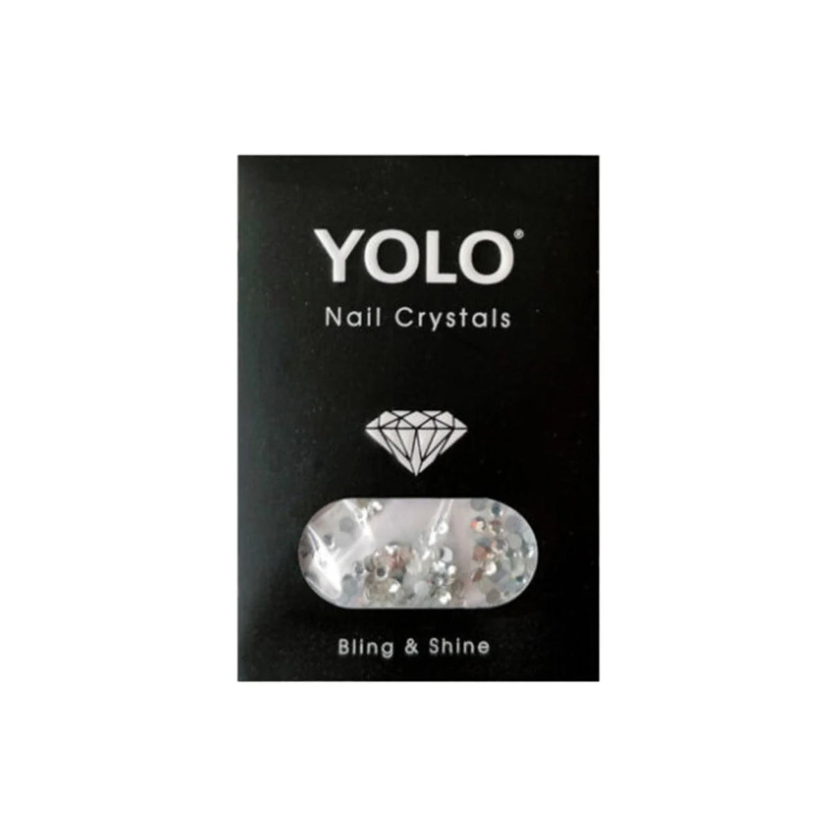 Refect Beauty Yolo Nail Crystals Struss in a black branded package for glamorous nail art and manicure decoration.