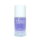 Refect Beauty Yolo nail hardener treatment in a clear bottle with a white cap for strengthening and protecting nails.