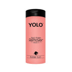 Refect Beauty YOLO bubble gum scented nail polish remover in a pink bottle with vitamin E and castor oil