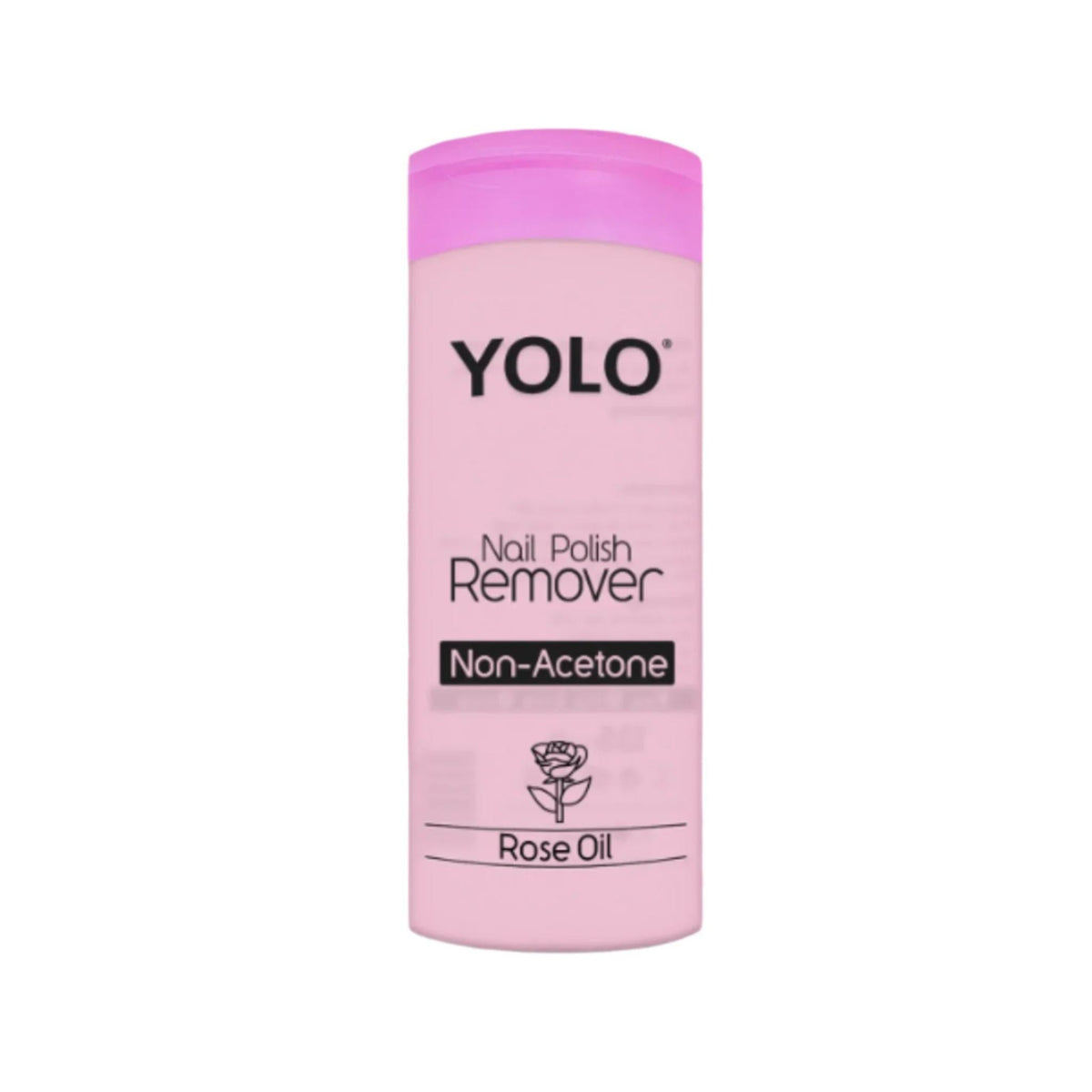 Refect Beauty Yolo non-acetone nail polish remover bottle in pink with rose oil for gentle nail care Main image