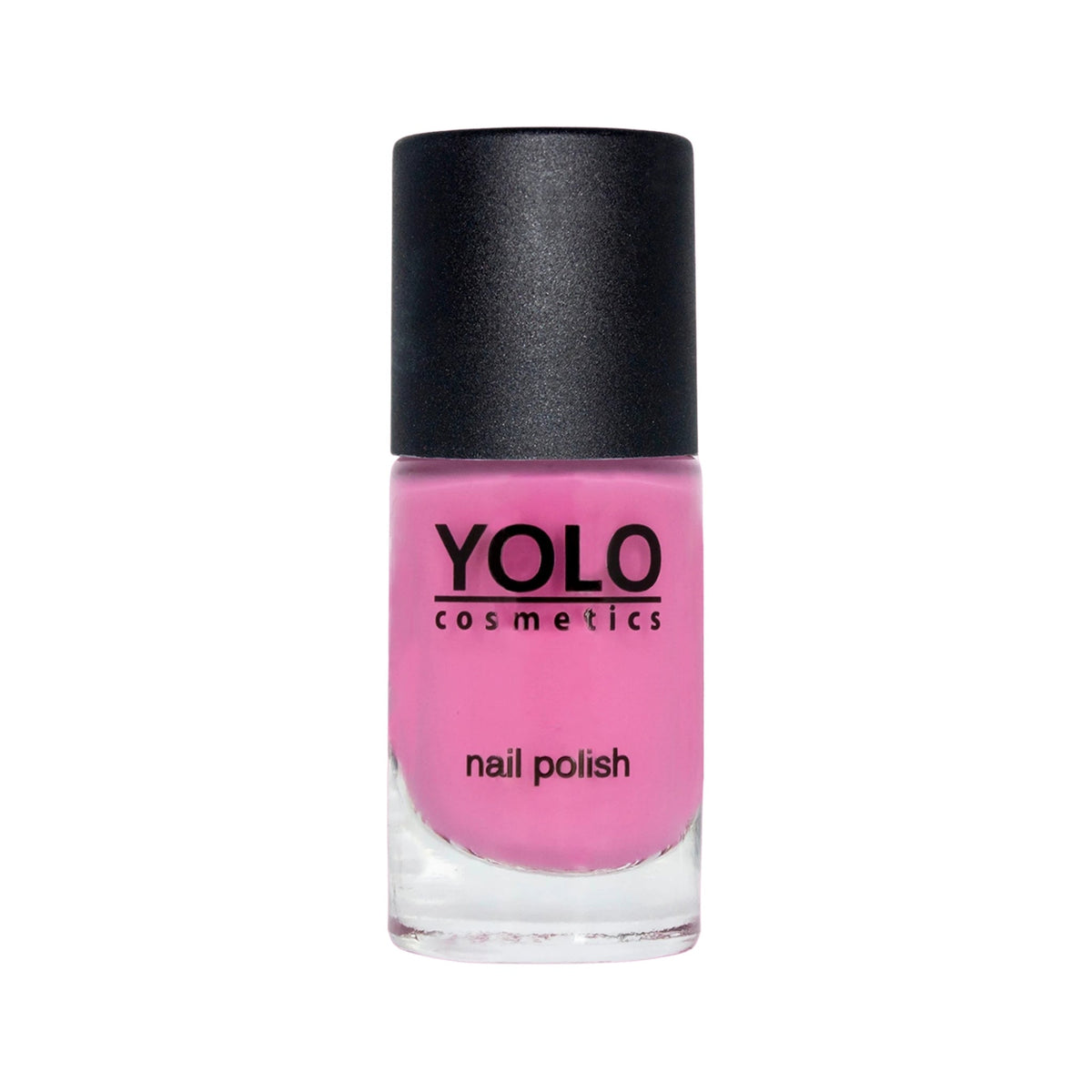 Refect Beauty Yolo Nail Polish in a vibrant creamy pink shade with a smooth, glossy finish in a glass bottle. 133