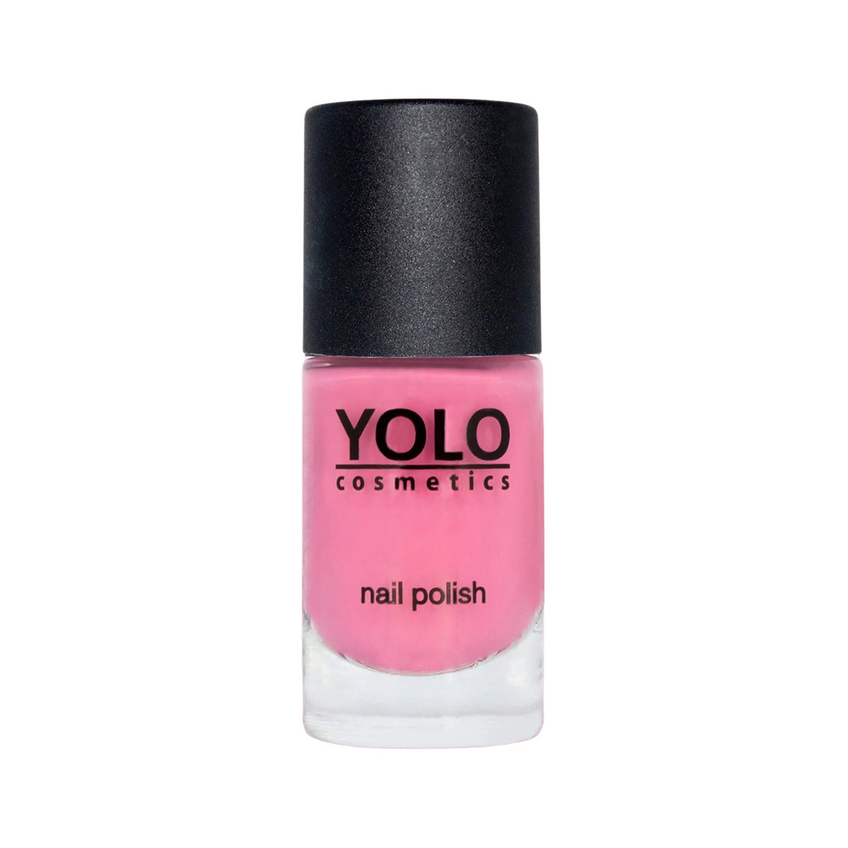 Refect Beauty Yolo Nail Polish in a vibrant creamy pink shade with a smooth glossy finish in a glass bottle. 111