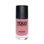 Refect Beauty Yolo Nail Polish in a dusty rose pink shade with a smooth creamy finish in a glass bottle.