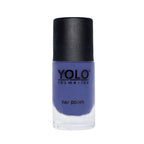 Refect Beauty Yolo creamy purple nail polish in a glass bottle with a black cap for a smooth glossy finish.