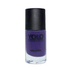 Refect Beauty Yolo Nail Polish in a deep purple creamy shade with a smooth, opaque finish in a glass bottle.