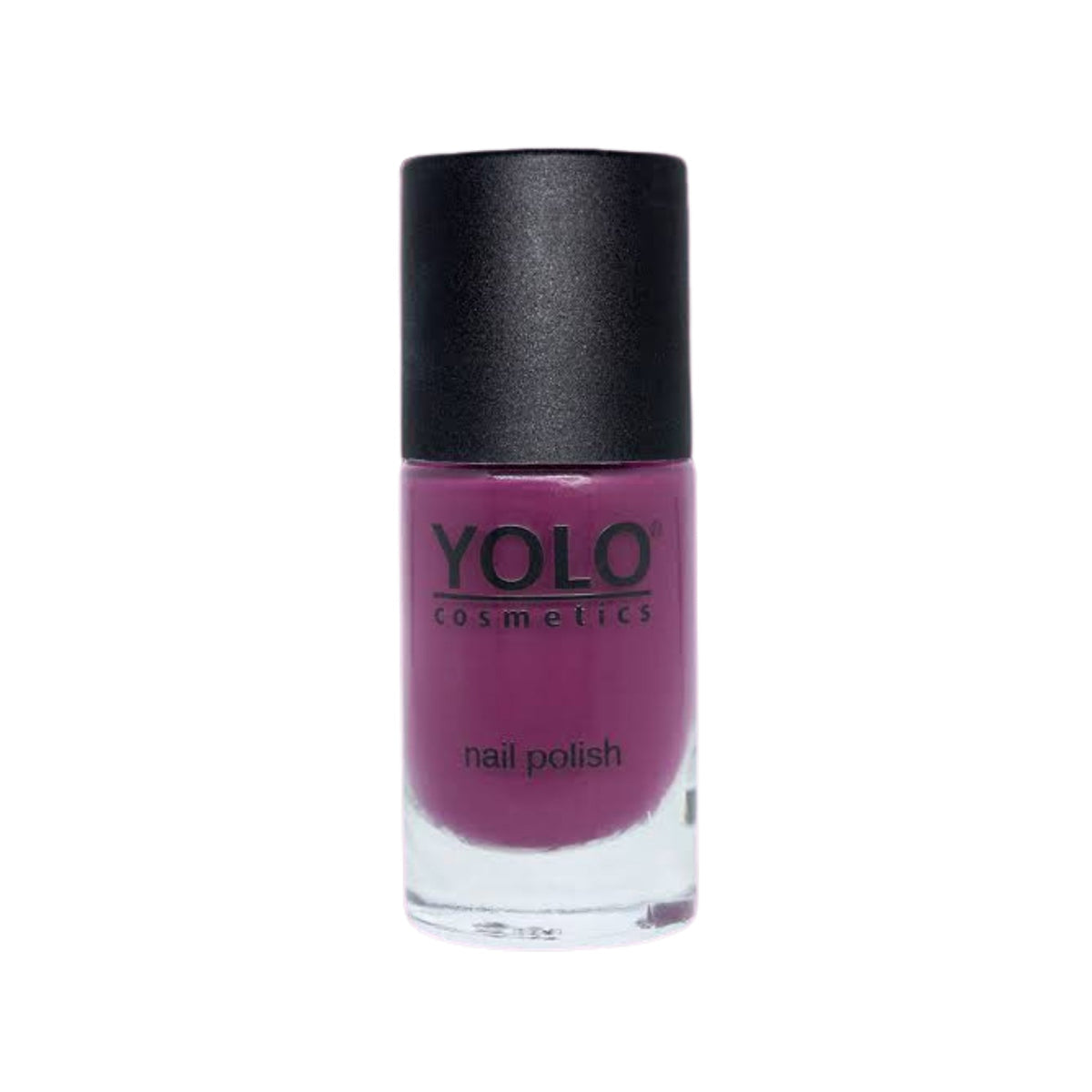 Refect Beauty Yolo creamy purple nail polish in a glass bottle with a black cap for a smooth glossy finish. 135