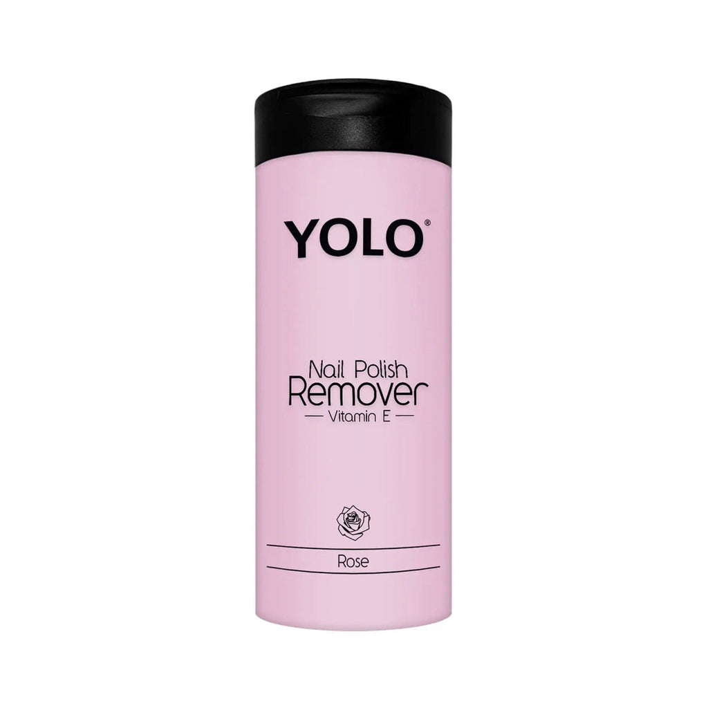 Refect Beauty Yolo rose scented nail polish remover bottle with Vitamin E and castor oil for healthy nails