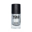Refect Beauty Yolo mirror nail polish in a sleek silver metallic shade with a black cap in a glass bottle.
