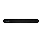 Refect Beauty Yolo two-sided black nail file for shaping and smoothing natural or artificial nails.