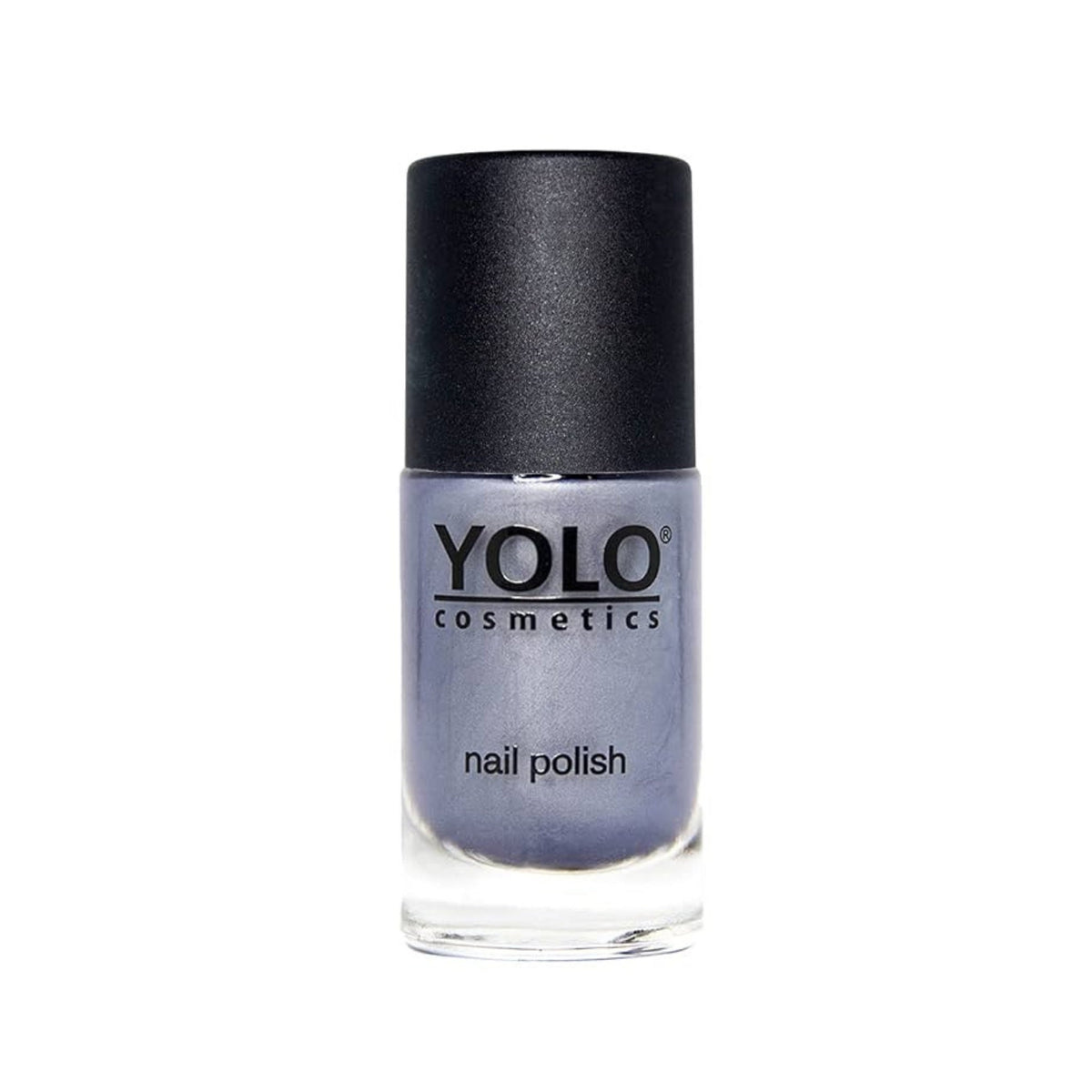 Refect Beauty Yolo Velvet nail polish in a soft grey shade with a smooth, elegant finish in a glass bottle.