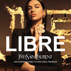 Refect Beauty campaign featuring Dua Lipa for Yves Saint Laurent Libre Flowers & Flames floral perfume