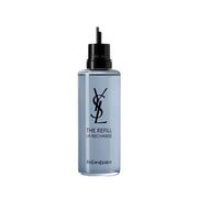 Refect Beauty Yves Saint Laurent Y Eau de Parfum refill bottle with blue fragrance and black nozzle cap