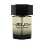 Refect Beauty Yves Saint Laurent La Nuit De L'homme Eau de Toilette in a cylindrical glass bottle with a black cap.