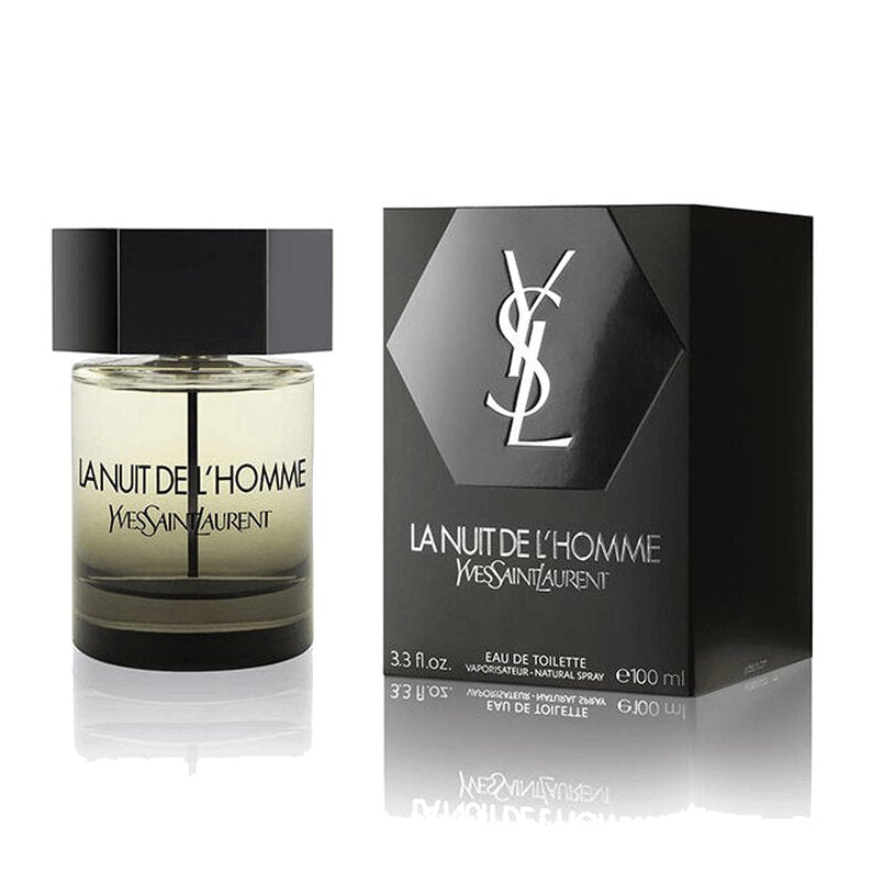 Refect Beauty Yves Saint Laurent La Nuit De L'homme Eau de Toilette bottle and black packaging box