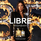Refect Beauty campaign featuring Dua Lipa with Yves Saint Laurent Libre Eau de Parfum and Libre L'Absolu Platine