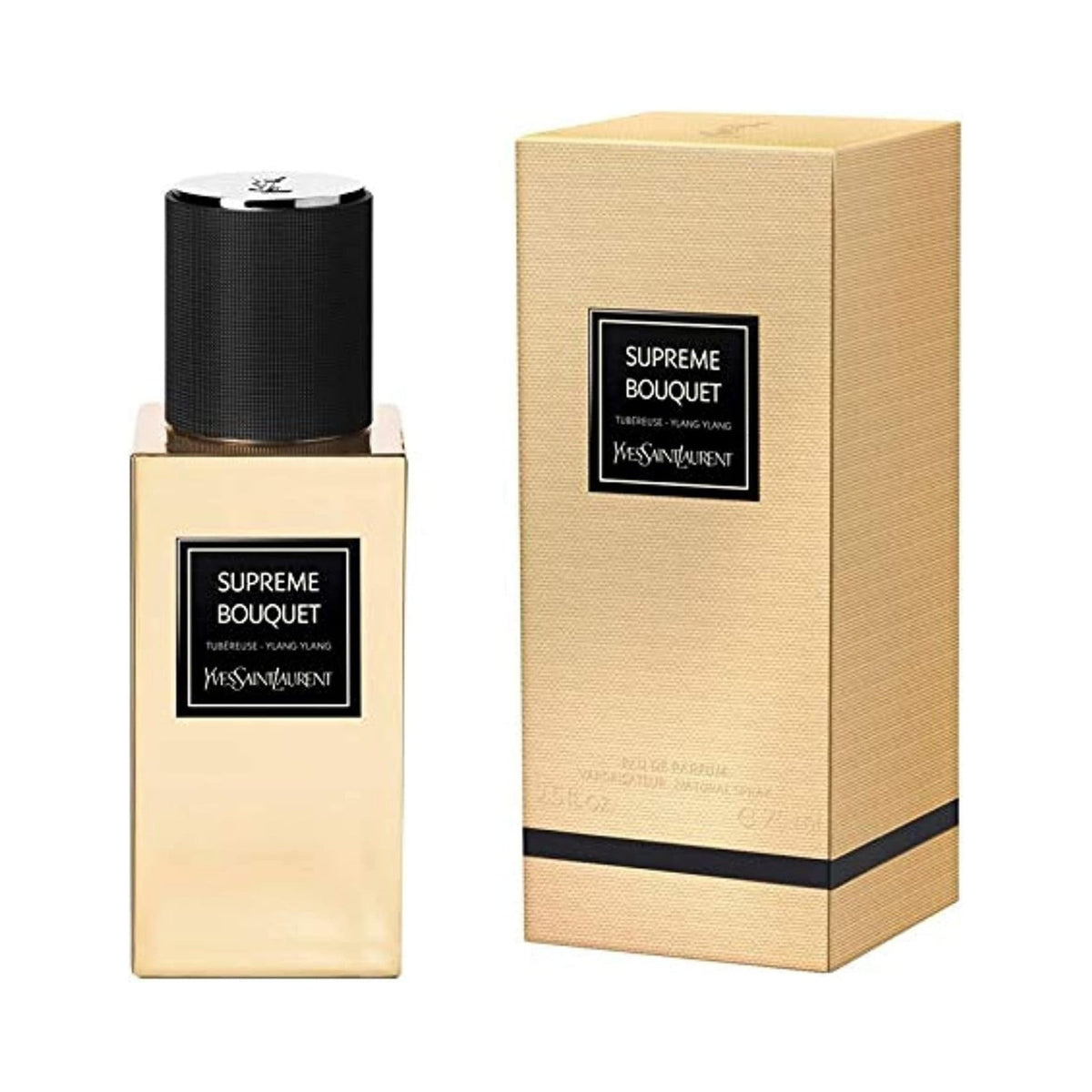 Refect Beauty Yves Saint Laurent Supreme Bouquet Eau de Parfum bottle and gold textured box packaging