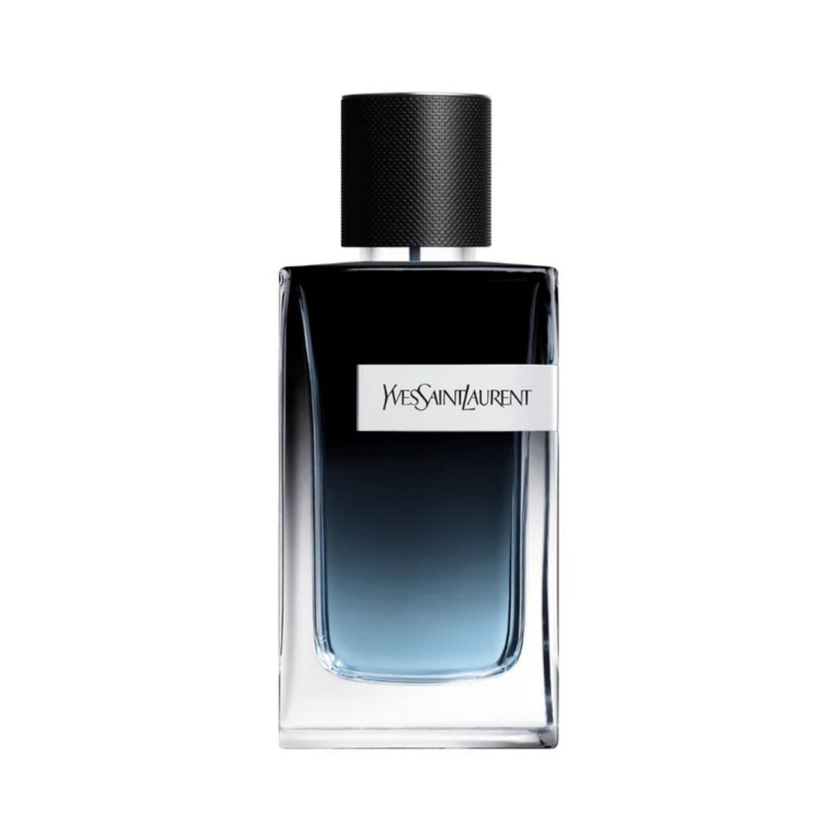 Refect Beauty Yves Saint Laurent Y Eau de Parfum in a sleek glass bottle with a dark blue gradient and black cap.