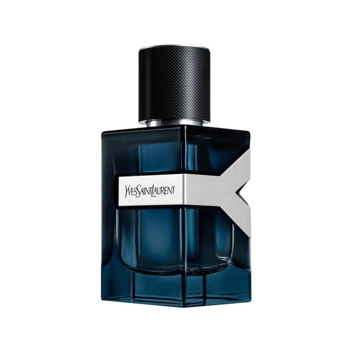 Refect Beauty Yves Saint Laurent Y Eau de Parfum Intense in a deep blue glass bottle with a metallic Y logo
