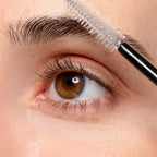 Refect Beauty Zen Routine Fixing Mascara being applied to eyebrows with a spoolie brush for a natural look