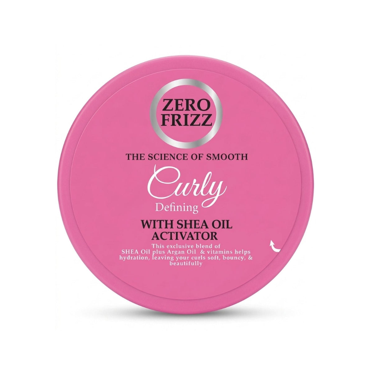 Refect Beauty Zero Frizz Curly Defining Shea Oil Activator in a round pink jar for enhanced curl definition. Main image